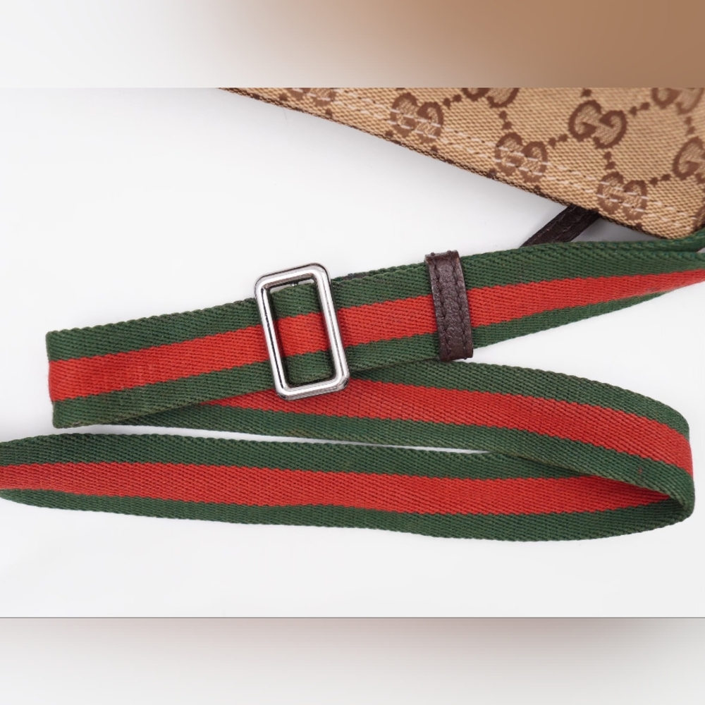 BN22 ❣️ GUCCI Monogram Web Flat Messenger Crossbody - Picture 11 of 13